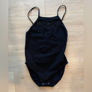 NWT: Free People Black Bodysuit